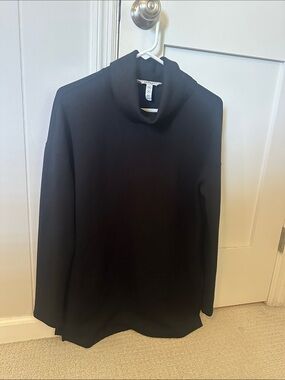 SPANX AirEssentials Black Cowl Neck Tunic Sweatshirt Size Medium